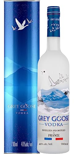 GREY GOOSE Premium French Vodka with Limited Edition Gift Tin, 40% ABV, 70cl / 700ml, Made from The Finest French Single-Origin Wheat & Natural Spring Water