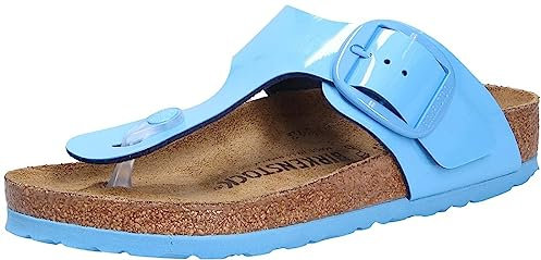 BIRKENSTOCK Gizeh Big Buckle BF Patent Sky Zehentrenner für Damen