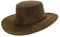 Australien Style Cowboyhut aus Leder mit geflochtenem Hutband geschwungener Krempe, Unisex für Damen, Herren und Kinder-Wetterfest