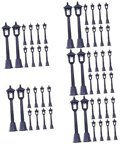 Toyvian 50 Stück Straßenlaterne Modelldorf Feenlampe Mikro-Straßenlaternen Lichterketten Kleines Kleine Straßenlaterne Mini-Straßenlaternen Figur Mini- Dekoration