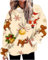 AMhomely Ladies Long Sleeve Tops Symmetrical Button Down Collar Split Ladies Lightweight Jumpers Sherpa Fleece Yellow 3XL
