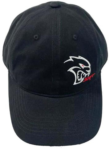 Dodge SRT Hellcat Redeye Logo besticktes schweres Segeltuch Kleidungsstück Twill, Schwarz, Mehrfarbig/Meereswellen (Ocean Tides), Einheitsgröße