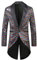 Herrenschal Revers Pailletten Frack Slim Fit Schwalbenschwanz Anzug Jacke Dinner Party Hochzeit Blazer Stilvoller Smoking (Farbe,XL)