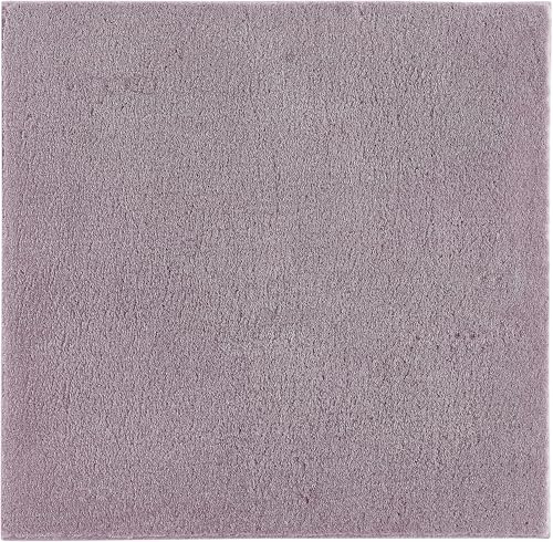 andiamo Badezimmerteppich Arezzo,Badematte,80 x 80 cm, Lavendel | Badteppich mit Noppen-Rückseite,Duschvorleger aus 100% Polyester,waschbar bei 30°C pflegeleicht