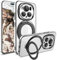 Ysnzaq Clear Hülle für Honor Magic6 Pro, [Militärischer Schutz] Stoßfest Slim Nicht Vergilbend Transparent mit Ständer Bumper Handyhülle für Honor Magic 6 Pro.LD Black