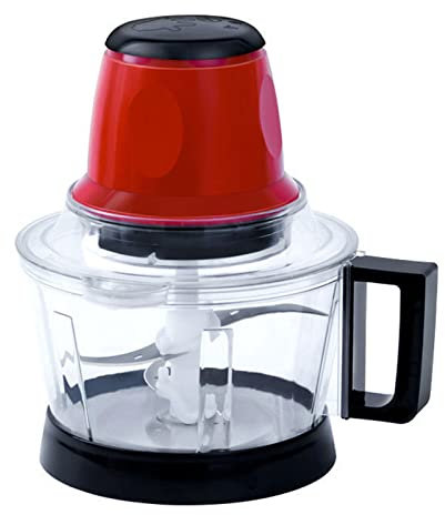 Vegetable Slicer,Electric Glass Food Chopper, 3L Capacity Stirring Bowl, Detachable Design, for Chopped Meat Vegetable Fruit Nut, 250W, Red,Red