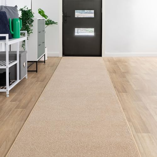 Steffensmeier Läufer Galerie Ibiza| Kurzflor Teppich| Flur| Diele| Größe: 80x900 cm| Beige