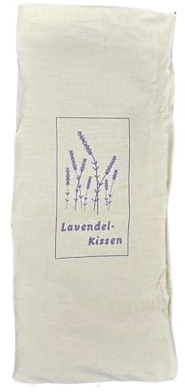 Mojawo Duftkissen Lavendelkissen Kräuterkissen Baumwolle Bezug waschbar 'Gut Schlafen' 16x45cm 650g