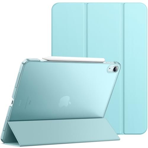 JETech Coque pour iPad Air 13 Pouces M3/M2 (2025/2024), Étui Housse Arrière Rigide à Support Fine Intelligente avec Veille/Réveil Automatique (Bleu)