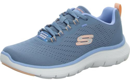Skechers Damen Flex Appeal 5.0 New Path Sneaker, Slate Mesh/Coral Trim, 37.5 EU
