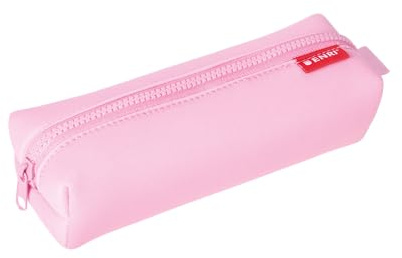 Enri, Federmäppchen aus Neopren, Unisex, großes quadratisches Design, 20 x 7 x 5 cm, Rosa