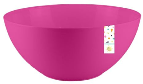 Gem Imports Hot Pink Large Round Reusable Plastic Bowl 25cm