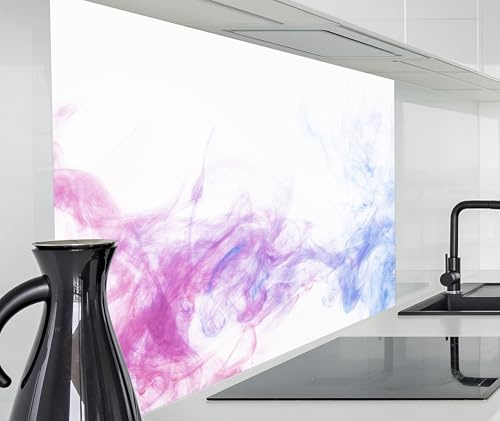 timalo Alu Spritzschutz Wand für Herd, Küche Küchenrückwand | Aluminium 2mm | Alurückwand Aluverbund Wandpaneele Rückwandschutz Platte | 80x50cm Bunter Rauch