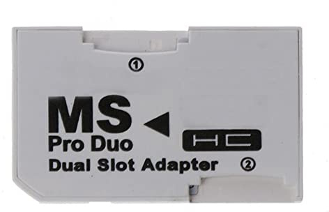 HCLZOE Lecteur de Carte Adaptateur de Carte Micro-SD TF vers MS Pro Unique Double Slots pour PSP Manette de pour Carte PSP
