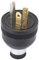 Enchufe de alimentación americano, enchufe de hoja recta estadounidense de 2 polos, conector CA 15A 125V USA de 3 pines, enchufe de alimentación CA Nema 5-15 macho de 3 polos, negro, conector, enchufe