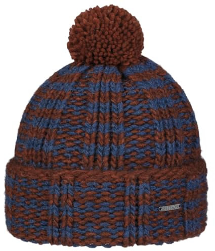 Stetson Valamo Bommelmütze Made in Italy Herren blau-rot One Size