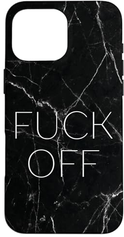Fuck Off Geschenk Schwarz Fluchen Obszönität sarkastisch ironisch Erwachsene Hülle für iPhone 16 Pro Max