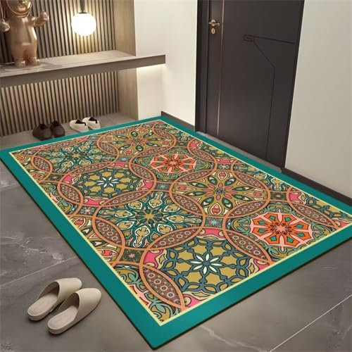 Room Decor Teppich Für Balkon 160X200CM Einzigartiger Teppich für Wohn- und Schlafzimmer mit ausgefallenem Muster, der schmutzabweisend und leicht zu reinigen ist Deko Fürs Zimmer Kuschelige Decke Rot