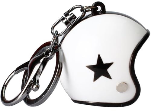 Raheem Schlüsselanhänger Motorrad, Motorradhelm Schlüsselanhänger mit Retro Stern motorrad anhänger für Männer Frauen Beste Freundin