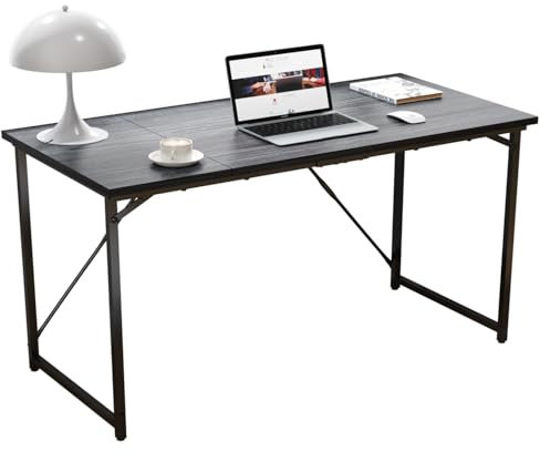 JUMMICO Scrivania 120 x 50 x 75 cm, tavolino piccolo per computer, scrivania per studio, scrivania per computer, piccolo per casa, ufficio, colore nero