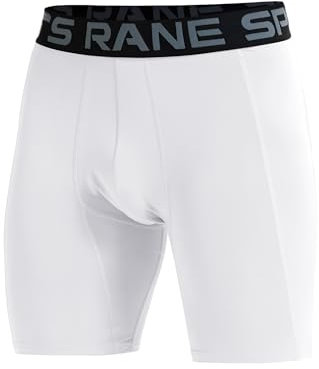 Pantalones Cortos de compresión ultrafinos para Hombre Mallas Deportivas para Correr Ropa Interior de Alto Rendimiento Entrenamiento atlético Capa Base de Licra Blanco M