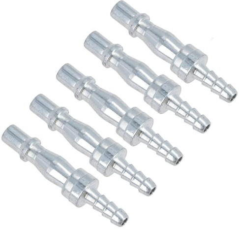 1/4in BSP (6.35mm) Air Hose Barb Tail with Male PCL Type Connector Fitting 5pc