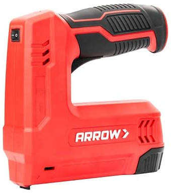 Arrow Akkutacker E21, kabelloser Elektrotacker inkl. 3,6V Lithium-Ion Akku | Geeignet für Feindrahtklammern Typ JT21 (8-10 mm) und Nägel Typ 18BN (15 mm), 50 Schüsse pro Minute, DIY und Polsterarbeiten
