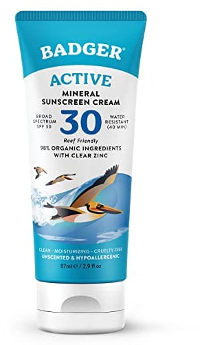 Badger Sunscreen Cream SPF30 Clear Zinc 87 ml