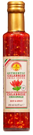 TuttoCalabria Sauce Piquante Calabraise - Avec Piments Calabrais, 250 millilitres - Made in Italy