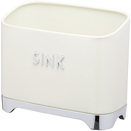 KitchenCraft Lovello Retro Metal Kitchen Sink Tidy, 2 x 1 x 17 cm (8 x 4 x 6.5) - Vanilla Cream