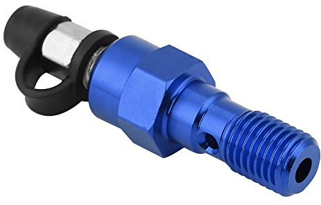 KIMISS M10x1.0mm Motorrad Hauptbremszylinder Bremssattel Entlüftungsschraube Nippel Banjo Schraube + Staubkappe Universal (Blau)