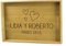 Regalo Personalizado para Parejas: Bandeja de Madera grabada con Nombres y Fecha
