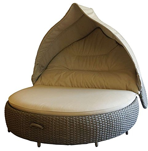 Strandkorbwerk Doppel Sonnenliege Santa Cruz Chai Duo Lounge Gartenliege Liegefläche Garten Liege
