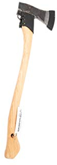 Krumpholz, Forstaxt, 1,25 kg, mit Gef. USA-Hickorystiel (70cm) Lederstiel- und Schneidenschutz + Schlagkopf