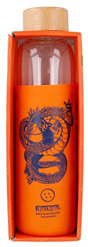 Stor 00395 Bouteille en Verre avec étui en Silicone 585 ML Dragon Ball