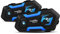 Fodsports FX4 Pro Intercom Moto pour 4 Casques, Kit Bluetooth Casque Moto, Système de Communication Bluetooth pour Motocyclette avec Radio FM IP67 éTanche(2 Unités)