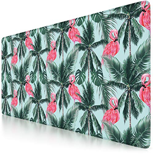 CSL - XXL Speed Gaming Mauspad Titanwolf 900 x 400mm - XXL Mousepad - Tischunterlage Large Size - verbessert Präzision und Geschwindigkeit - Flamingo
