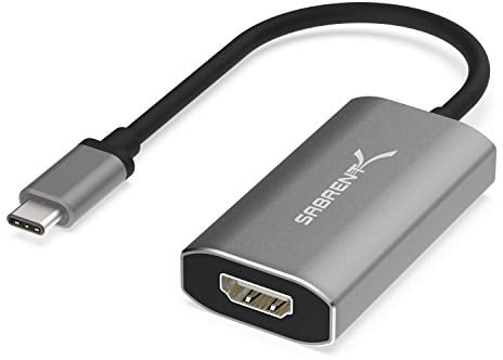 Adaptateur usb c vers HDMI, 8K@60Hz 4K@120Hz UHD HDR Haute Vitesse, Type C vers HDMI 2.1 Splitter Converter Mâle vers Femelle Thunderbolt 3 pour MacBook, iMac, Galaxy S20 S10 S9 S8, et plus (DA-UCH8)