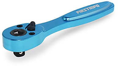 FIRSTINFO F32423B | 1/4 Hex Socket and Bit Set | Mini Ratchet Wrench | with 72 Tooth Reversible Ratchet