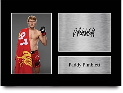 HWC Trading A4 Paddy the Baddy Pimblett UFC Geschenke Gedrucktes Signiertes Autogramm Foto für Fans von UFC Memorabilien