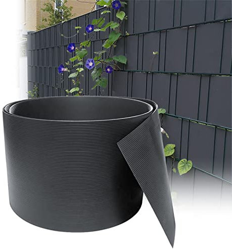 Sonnewelt 30 Stück Sichtschutzstreifen, Hart PVC Sichtschutz für Doppelstabmatten, Maschendrahtzaun und wetterfester, Sichtschutz Zaun 2,5 m Meter (Länge) und 19 cm (Höhe) - Anthrazit