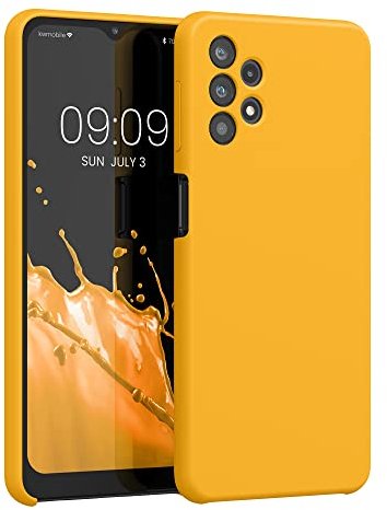 kwmobile Hülle kompatibel mit Samsung Galaxy A32 5G Hülle - Silikon Handy Case - Handyhülle weiche Oberfläche - kabelloses Laden - Mango