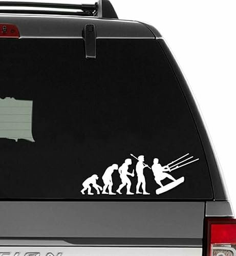 myrockshirt Evolution Kiteboarding Kite Kitesurfer Aufkleber Sticker Wandtattoo in 15cm, 20cm,30cm o.40 cm