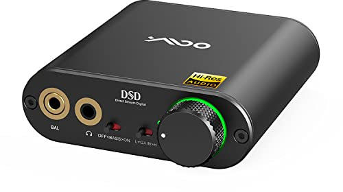 YMOO Portable Headphone Amplifier 16-600Ω/300mW, DSD512 768KHz/32Bit PCM, USB DAC AMP 3.5mm/4.4mm/Optical/Coaxial Output for PC/Smartphone/Home Audio, Windows/Android/IOS Compatible