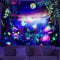 Dremisland Schwarzlicht Pilz Wandteppich Galaxie Mond Tapisserie UV Reaktives Poster Pflanze Landschaft Wandteppich Schmetterling ästhetische Wandbehang für Schlafzimmer Heim Dekoration