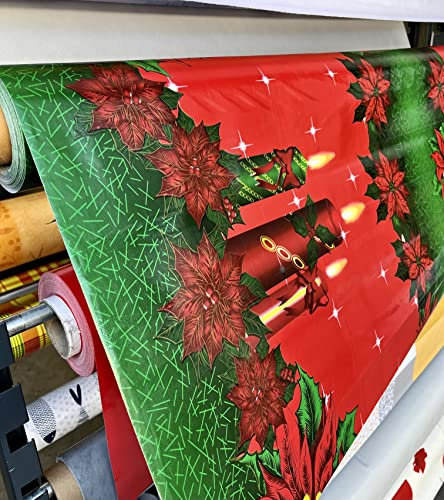 Wachstuch Tischdecke Weihnachten – Motiv Kerzen – Meterware – 140 x 200 cm