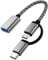 USB to USB C Adapter Micro USB Socket (2 in 1) USB A OTG Cable Macbook Air Type Thunderbolt Port Cable Converter Mini Tablet Connector Compatible for Huawei Xiaomi Redmi Google Samsung Galaxy