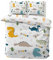 Boceoey Housse de Couette 140x200 Dinosaure Parure de Lit Enfant Réversible pour Lit 90x190, Housse de Couette 1 Personne en Microfibre et 2 Taie d'oreiller 65x65 cm avec Fermeture Éclair