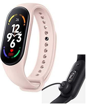 M7 Smart Watch per uomini donne, impermeabile sport Smart Watch frequenza cardiaca pressione sanguigna Monitor Fitness Tracker braccialetto intelligente per Android per IOS (Rosa)