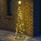 Benelando LED Weihnachtsbaum 2,4m / 1,8m / 1,2m IP44 Fahnenmast Lichterkette Lichterschlauch Weihnachten Baum (240 cm)